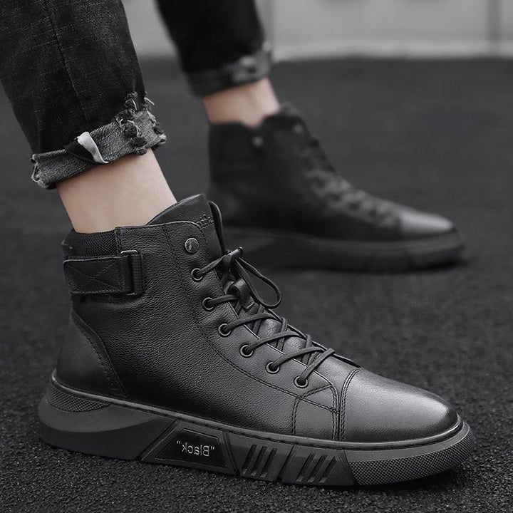 Black Handmade Leather Boots - NoirCraft