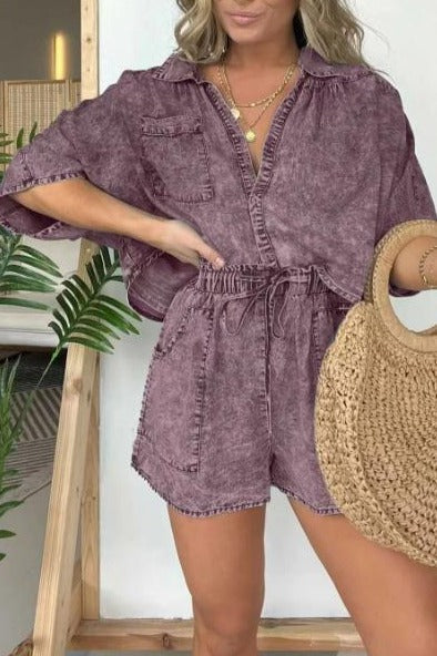 Trendy Women's Summer Set with Short Sleeves – Isabelle