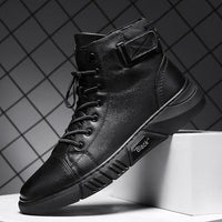 Black Handmade Leather Boots for Men - ShadowStep