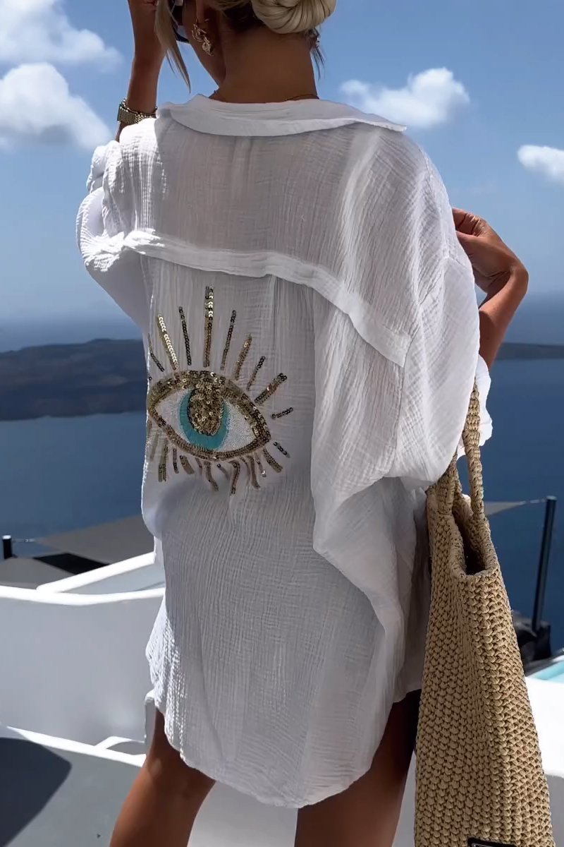 Summery Women's Tunic with Decorated Back – Serena