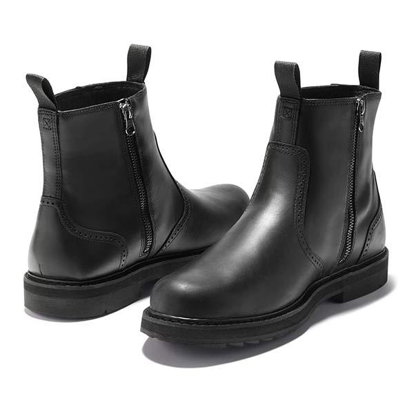 Men's Classic Chelsea Boots in Faux Leather with Elastic Insert – Neron