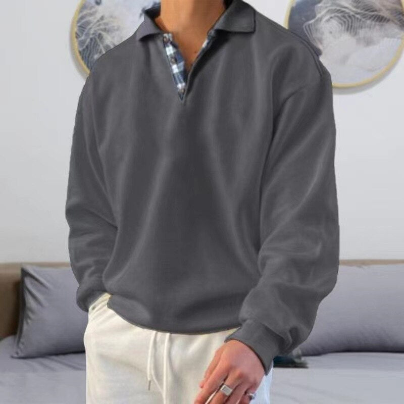 Light men's autumn sweater with a loose fit – Benedikt