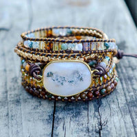 Agate Moonlight Wrap Bracelet - Lunara