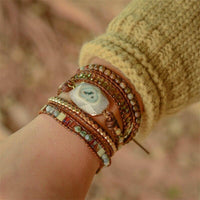Agate Moonlight Wrap Bracelet - Lunara