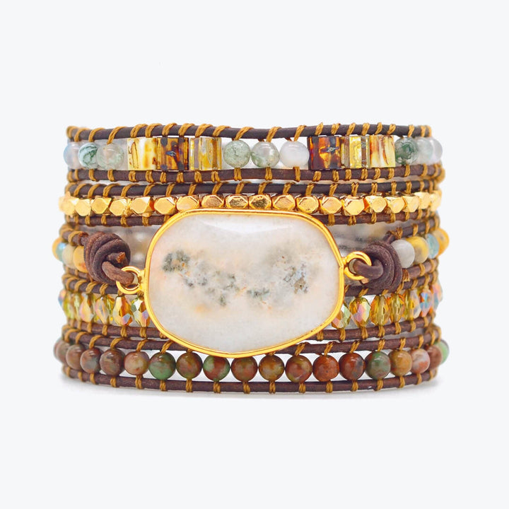 Agate Moonlight Wrap Bracelet - Lunara