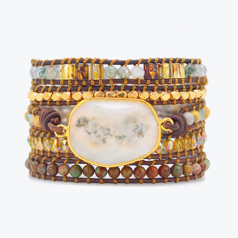 Agate Moonlight Wrap Bracelet - Lunara
