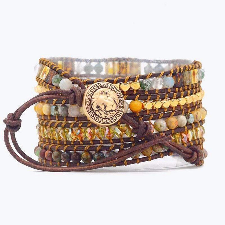 Agate Moonlight Wrap Bracelet - Lunara