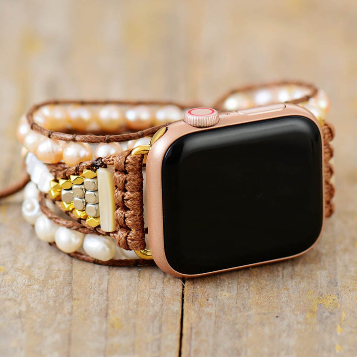 Zoetwaterparel Apple Watch Pasek Owijka - Elvianne