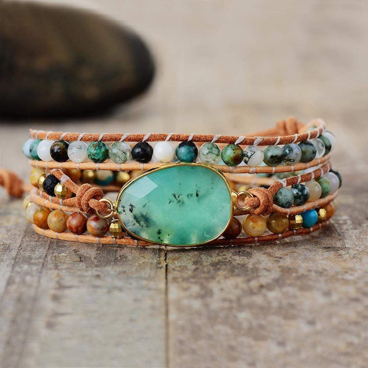Calming Jade Wrap Bracelet - Elina