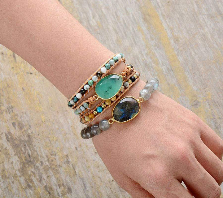 Calming Jade Wrap Bracelet - Elina