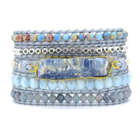 Healing Blue Topaz Wrap Bracelet - Aurina