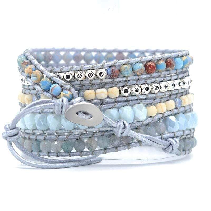 Healing Blue Topaz Wrap Bracelet - Aurina