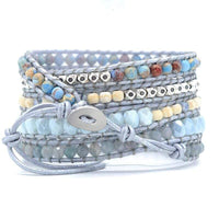 Healing Blue Topaz Wrap Bracelet - Aurina