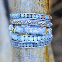 Healing Blue Topaz Wrap Bracelet - Aurina