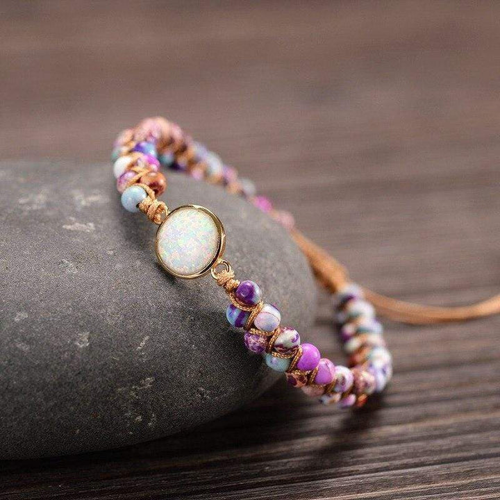 Amethist-Opaal Yoga-Armband - Aurielle