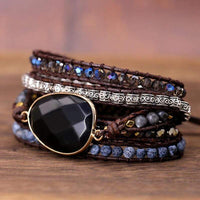 Powerful Onyx Wrap Bracelet - Isadora
