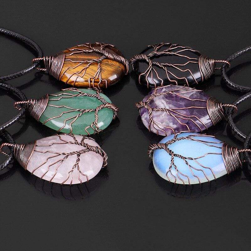 Rozenkwarts Druppelketting - Amelisse