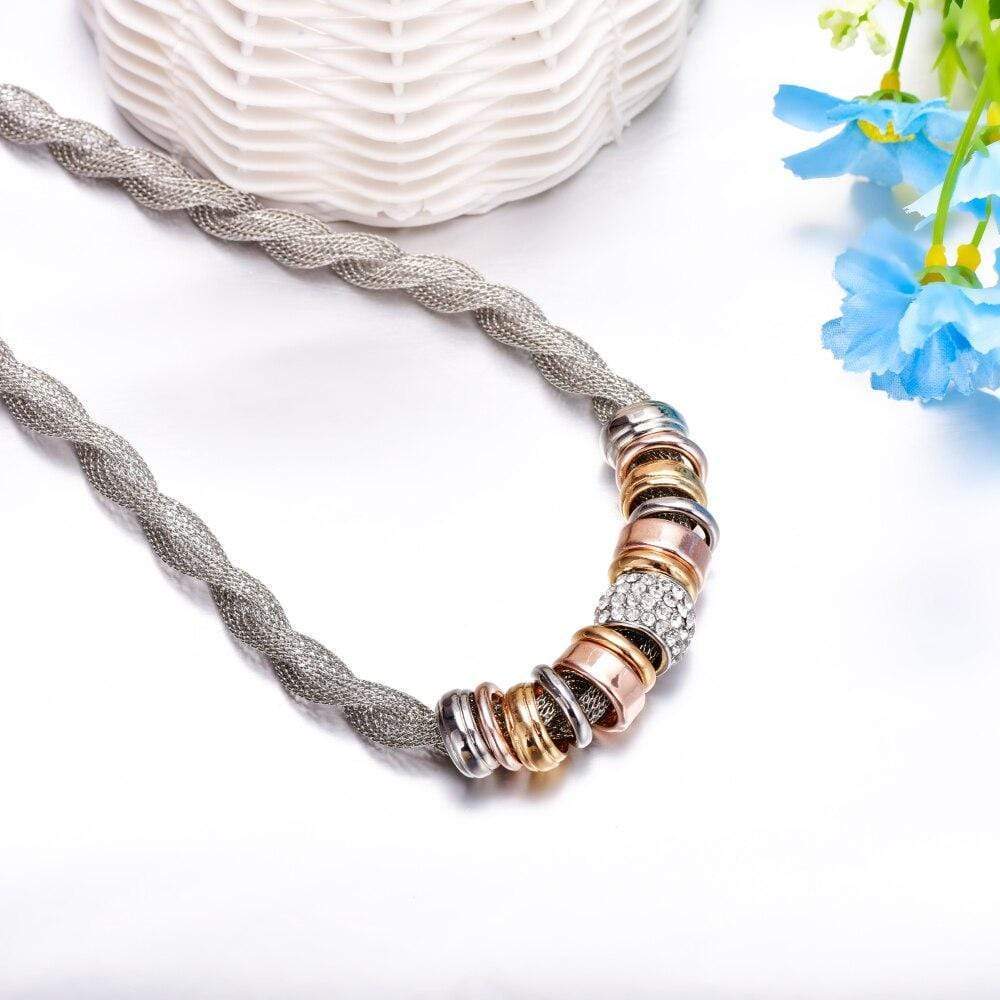 Braided Fashion Necklace - Lynora
