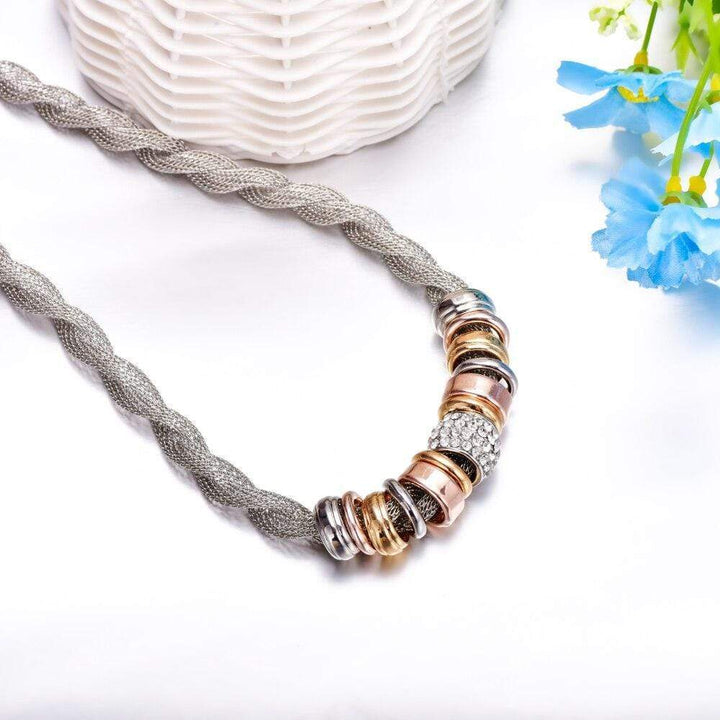 Braided Fashion Necklace - Lynora