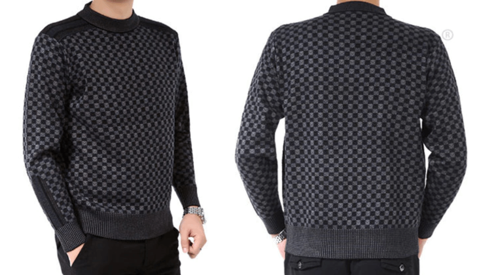 Men's Sweater with Plaid Pattern – Fabian