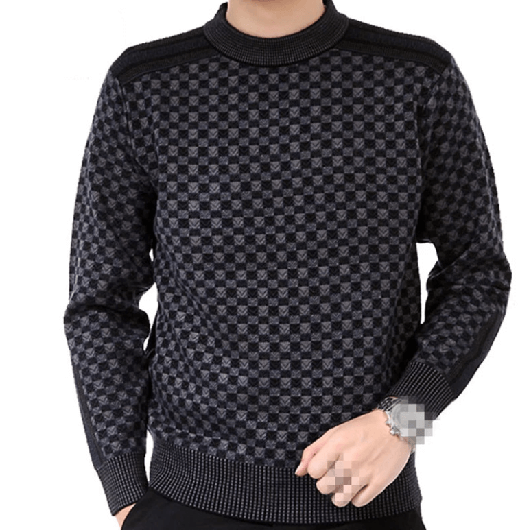 Men's Sweater with Plaid Pattern – Fabian