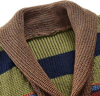 Gebreide Heren Cardigan met Kleurblok en Geometrisch Patroon – Leandro