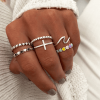 Trendy Ring with Cross Detail - Amélie