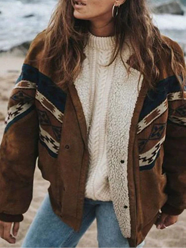 Warm Retro Plush Winter Coat - Daisy