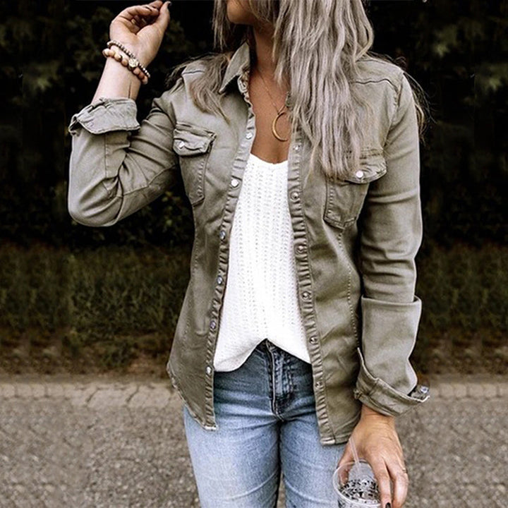 Stylish Women's Denim Jacket - Elisa