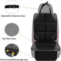 Waterproof Car Seat Protector - Non-Slip Cushion with Thick Padding