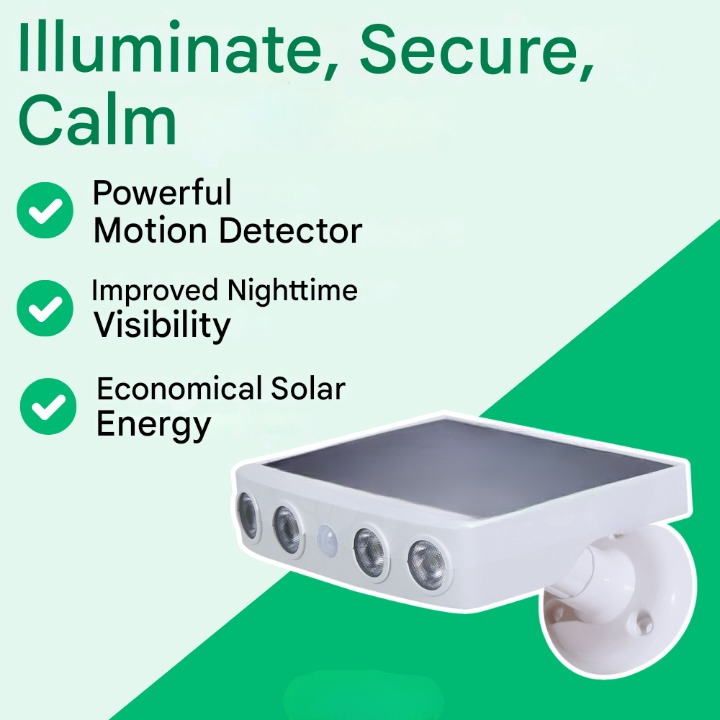 Iluminación exterior solar con sensor de movimiento – Lumina