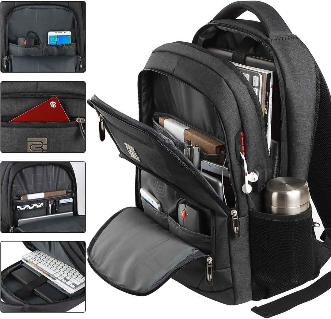 Slim Anti-Diefstal Laptop Rugzak met USB Oplaadpoort