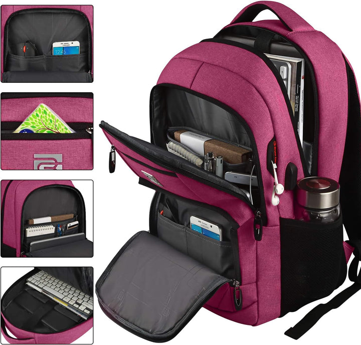 Slim Anti-Diefstal Laptop Rugzak met USB Oplaadpoort