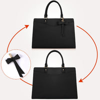 Waterdichte PU Leren Laptoptas met Multi-Pocket Ontwerp voor Dames