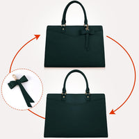 Waterdichte PU Leren Laptoptas met Multi-Pocket Ontwerp voor Dames