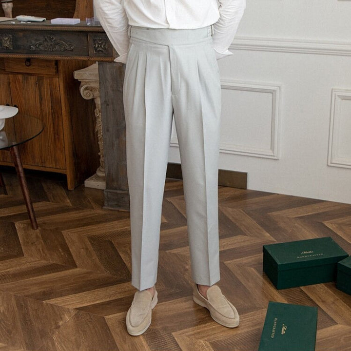 Classic Men's Pants with Buckle - Oliver