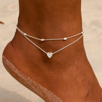 Stylish Heart Anklet - Fiora