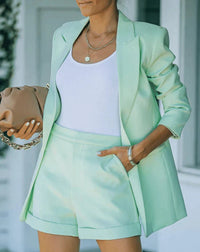 Trendy blazer set met shorts – Veelzijdig & Stylish – Larissa