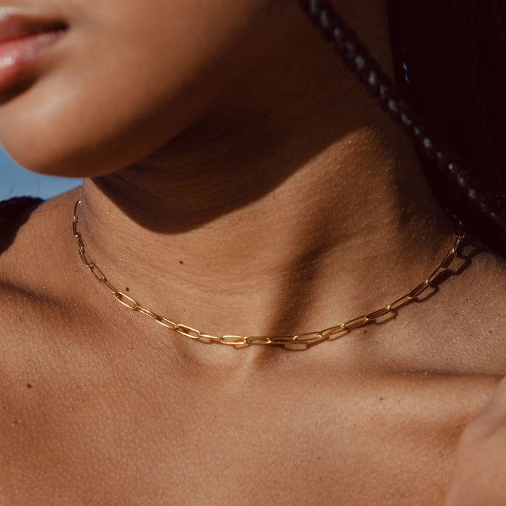 Paperclip Choker Necklace - Lina