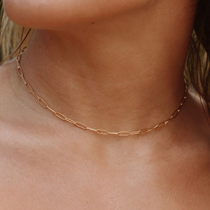 Paperclip Choker Necklace - Lina
