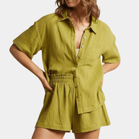 Two-piece women's summer set with shirt and shorts – Noemi