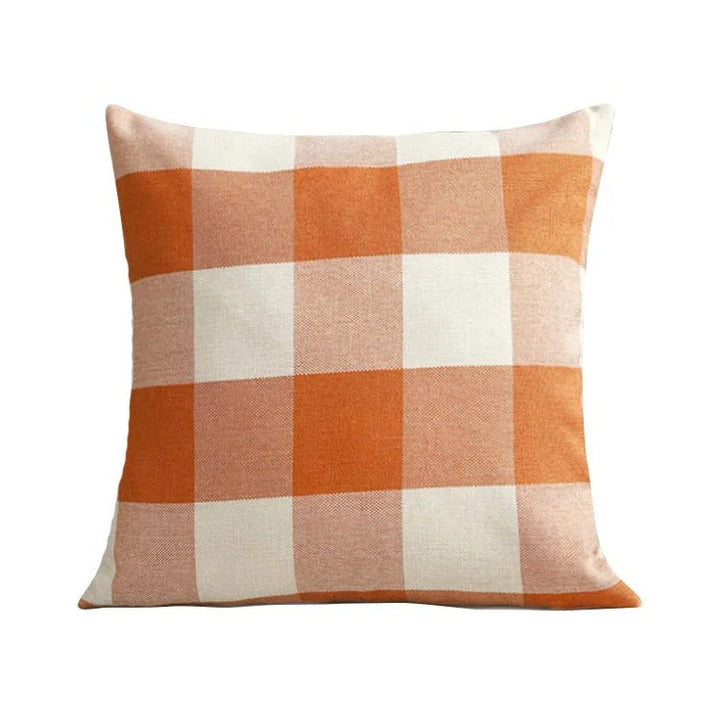 Gezellige Geruite Kussenhoes in Landhuisstijl – Autumn Plaid