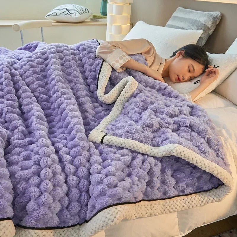 Double-sided Coral Velvet Blanket for Autumn & Winter – TurtleWarm
