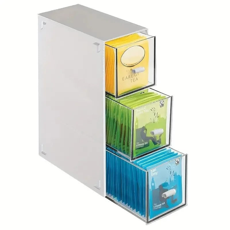 Tea & Kitchen Organizer with Drawer - Livvy