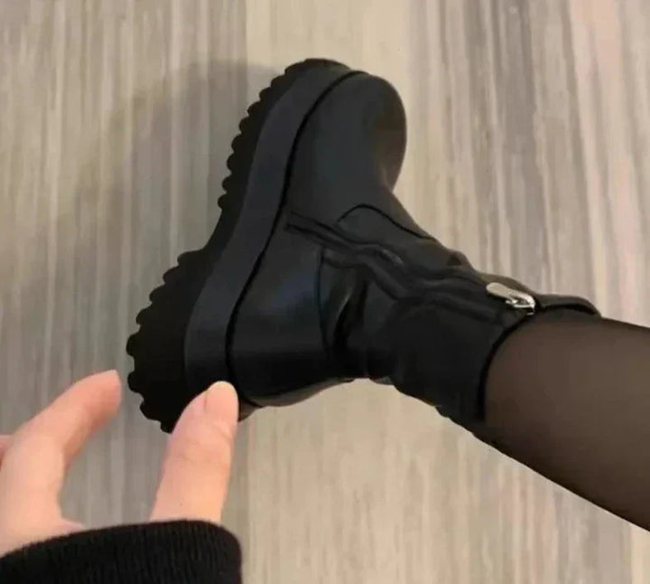 Women's Platform Chelsea Ankle Boots with Warm Lining – Liora
