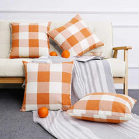 Gezellige Geruite Kussenhoes in Landhuisstijl – Autumn Plaid