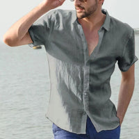 Linen Men's Short-Sleeve Shirt – Matteo
