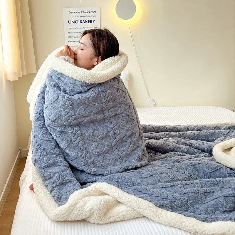 Dikke Winter Lamswollen Deken - WarmWool
