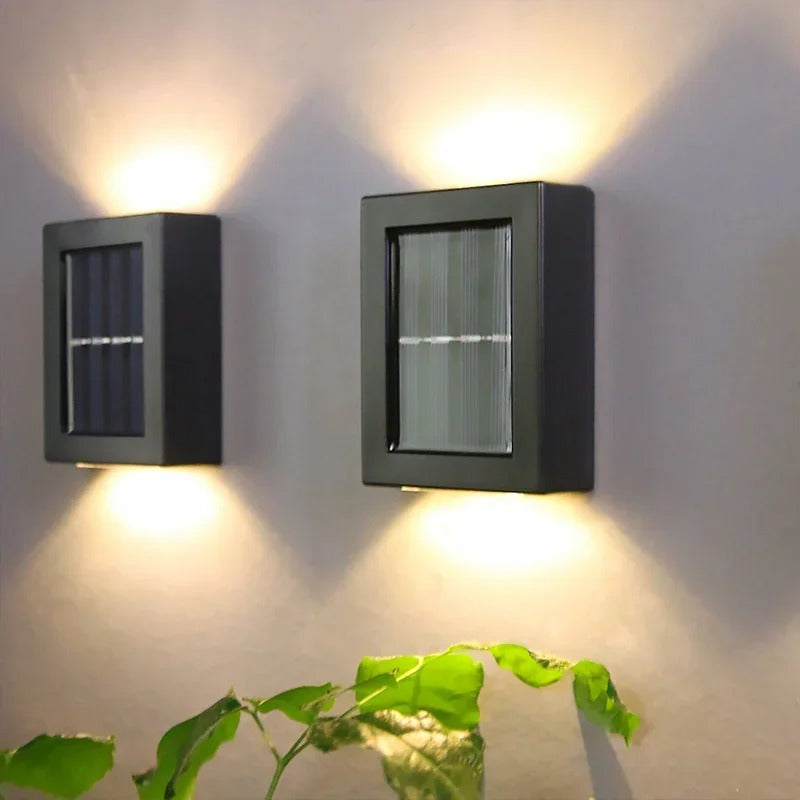SolarGlow™ Luxury Solar Wall Lamps – Wireless, Stylish & Ready for Warm Evenings