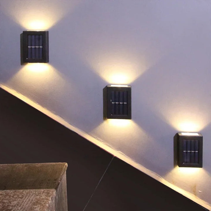 SolarGlow™ Luxury Solar Wall Lamps – Wireless, Stylish & Ready for Warm Evenings